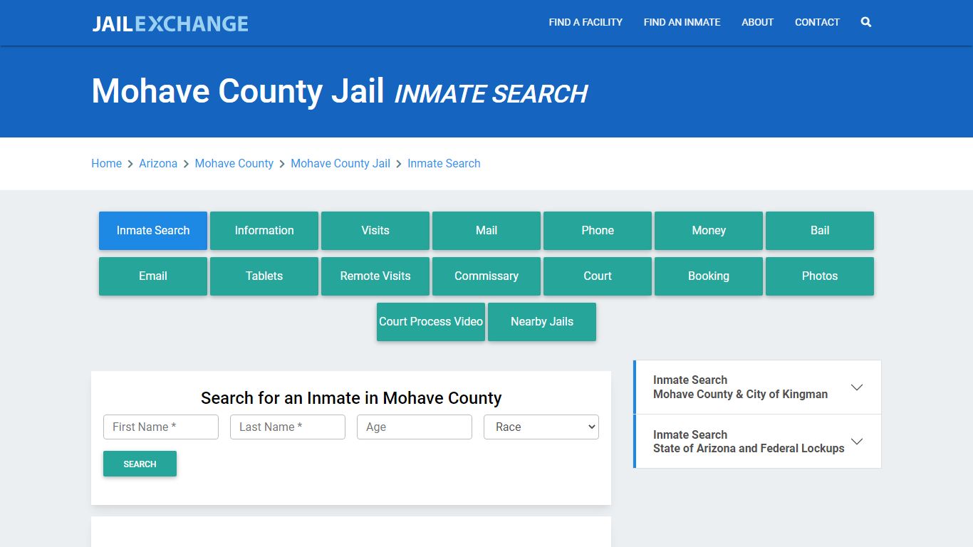 Mohave County Jail, AZ Inmate Search: Roster & Mugshots